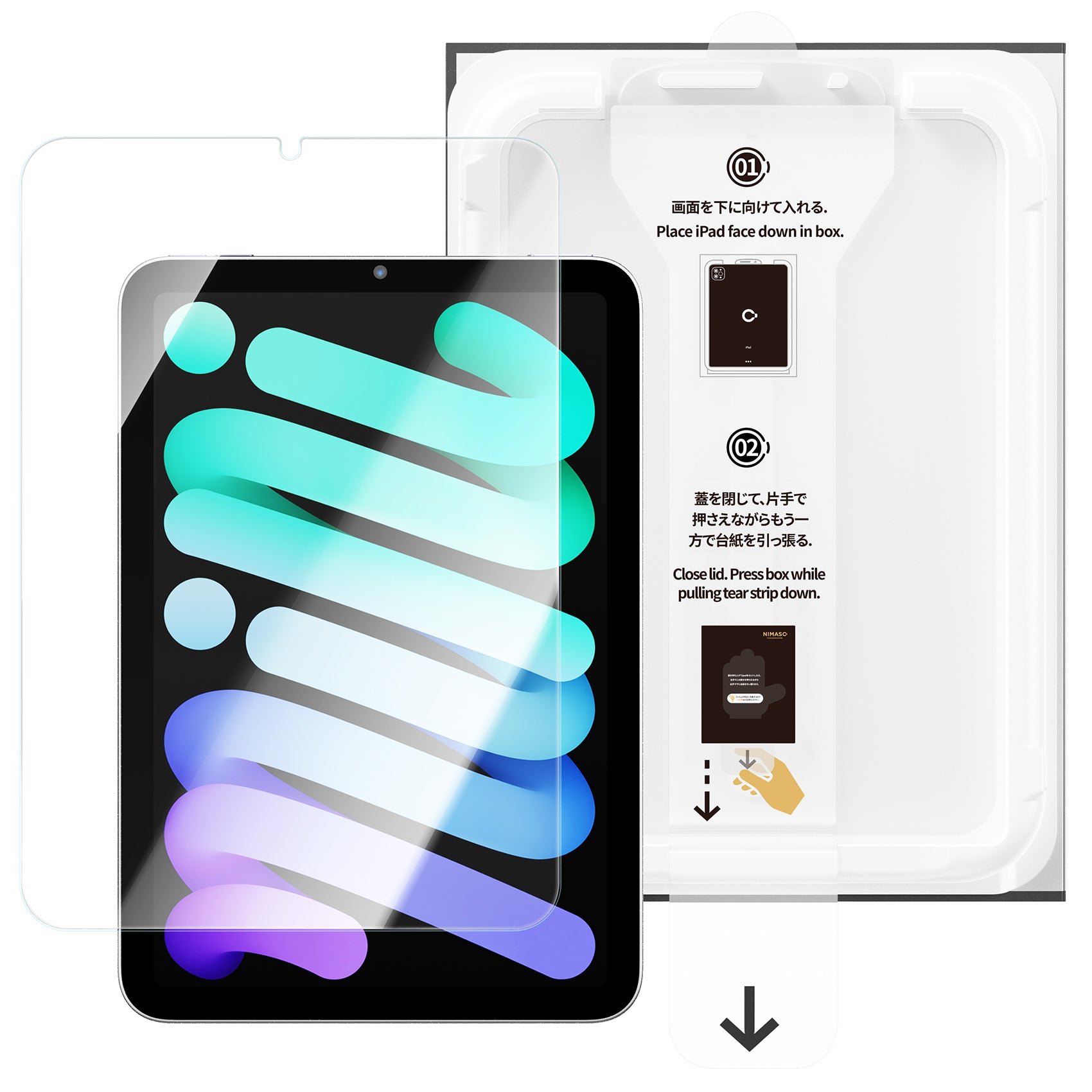 バリ楽Box】NIMASO iPad mini 7 (A17 Pro) 2024用/iPad mini6 2021用