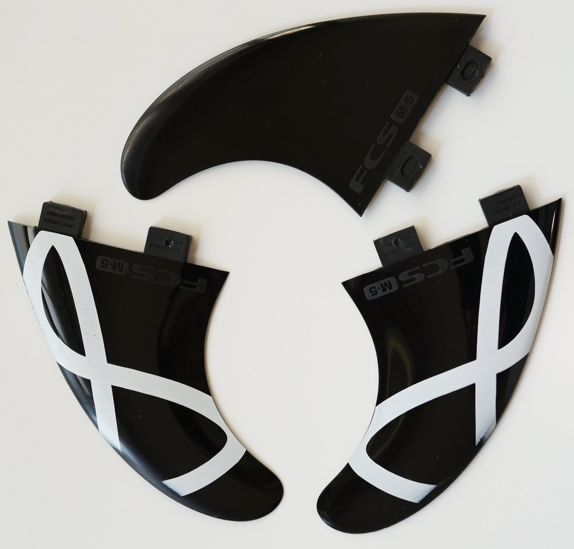 FCS 中古フィン M-5 トライ スラスター ソフトフレックス Mサイズ (No