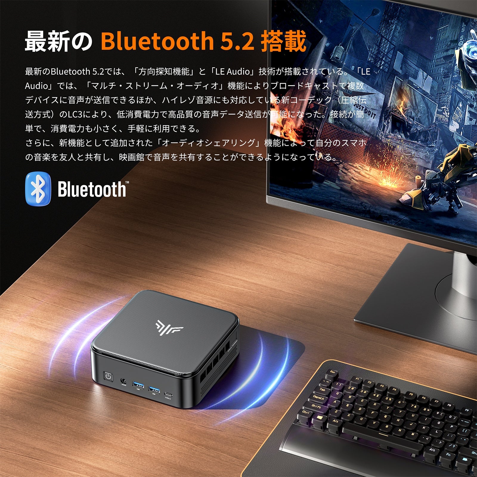 NIPOGI ミニpc AMD Ryzen 5 7430U (6C/12T最大4.30GHz) mini PC 32GB