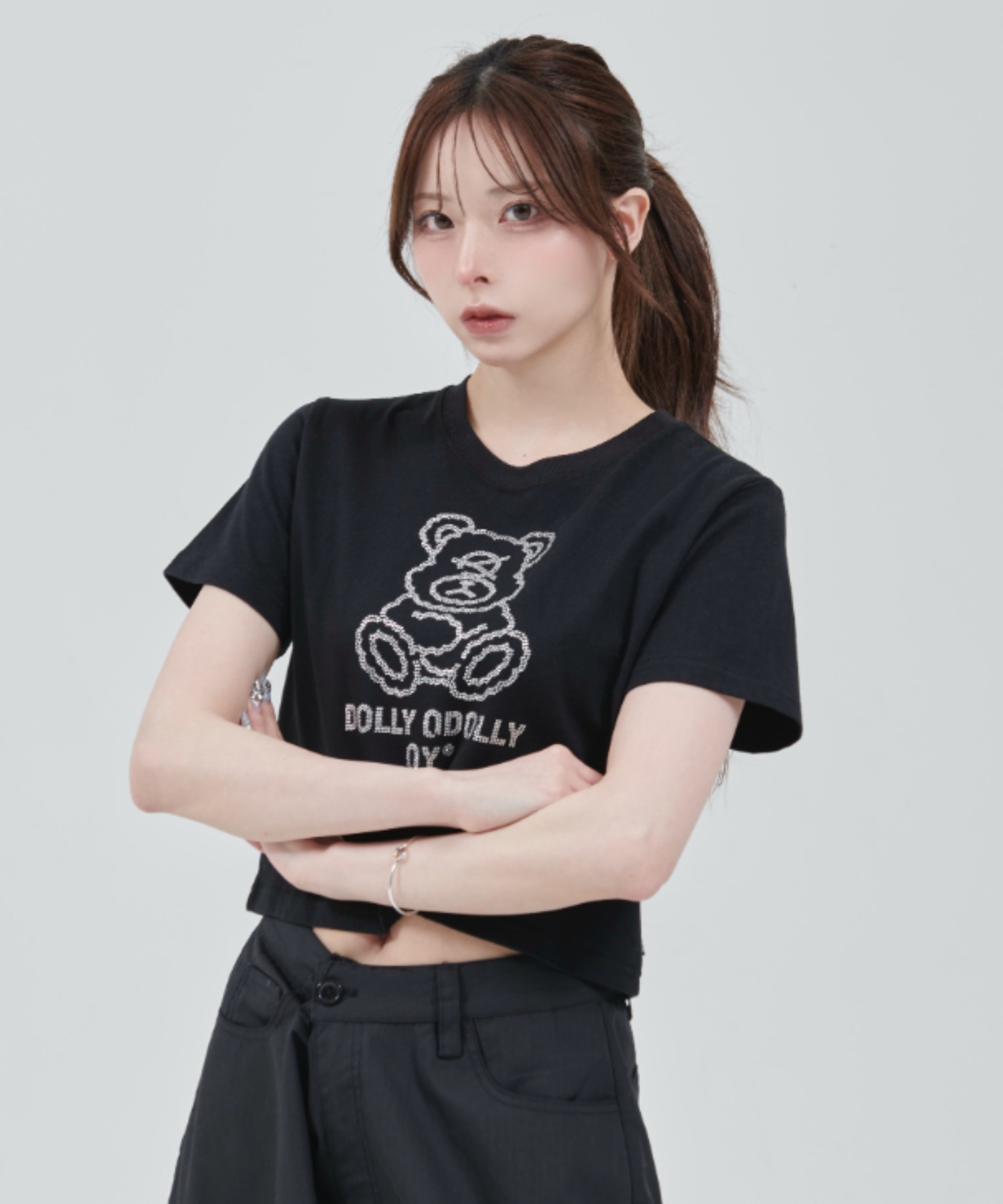 OY/オーワイ』 CRYSTAL DOLLY CROPPED TEE/クリスタルオードリー