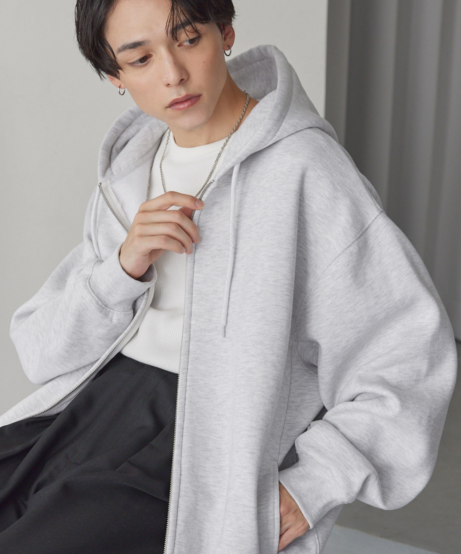 ヘビーウェイトルーズベーシックフルジップパーカー MONO-MART│MONO