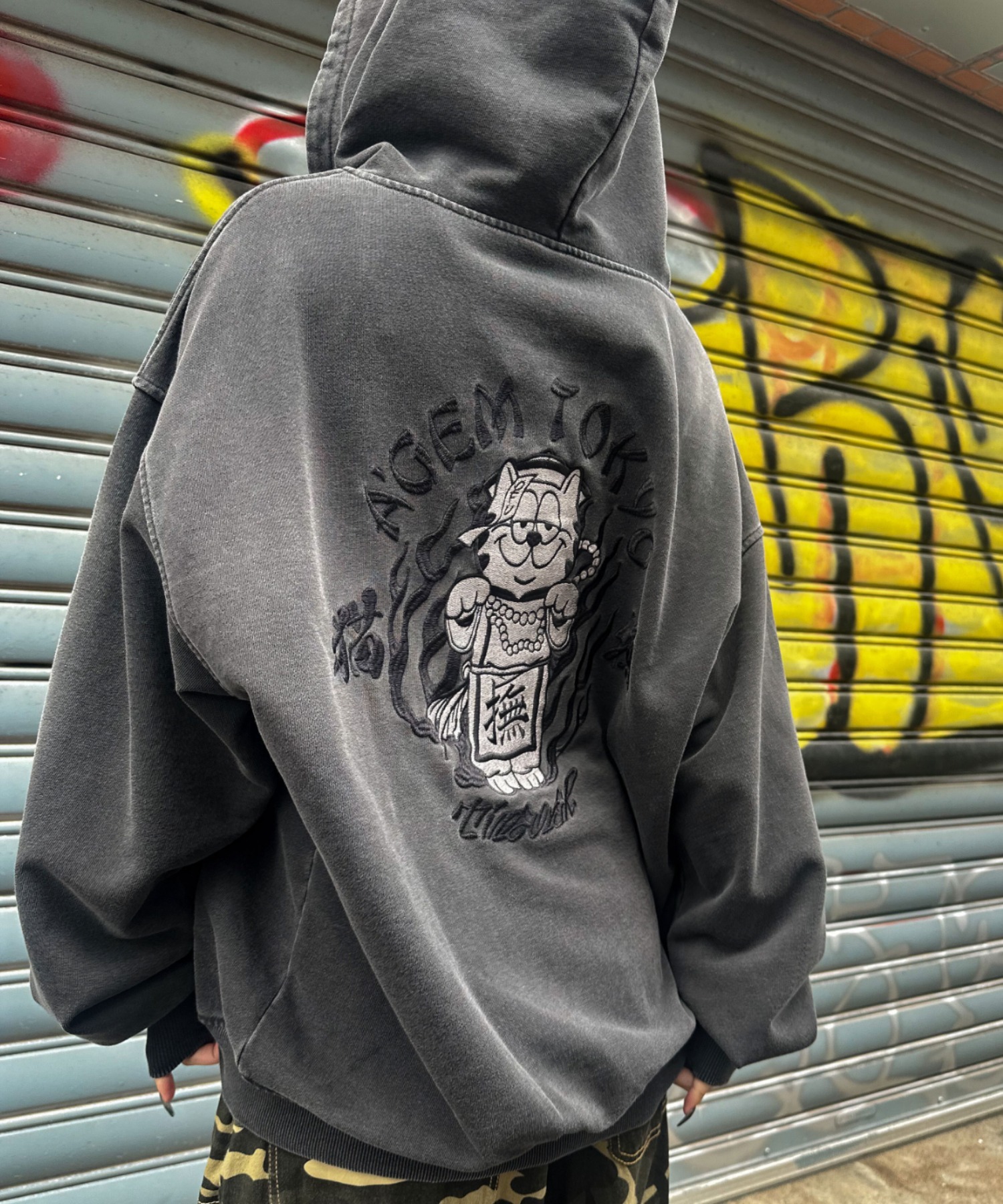 A'GEM/9 × .kom 『A'gem/エージェム』 猫ニットデニムジップアップ