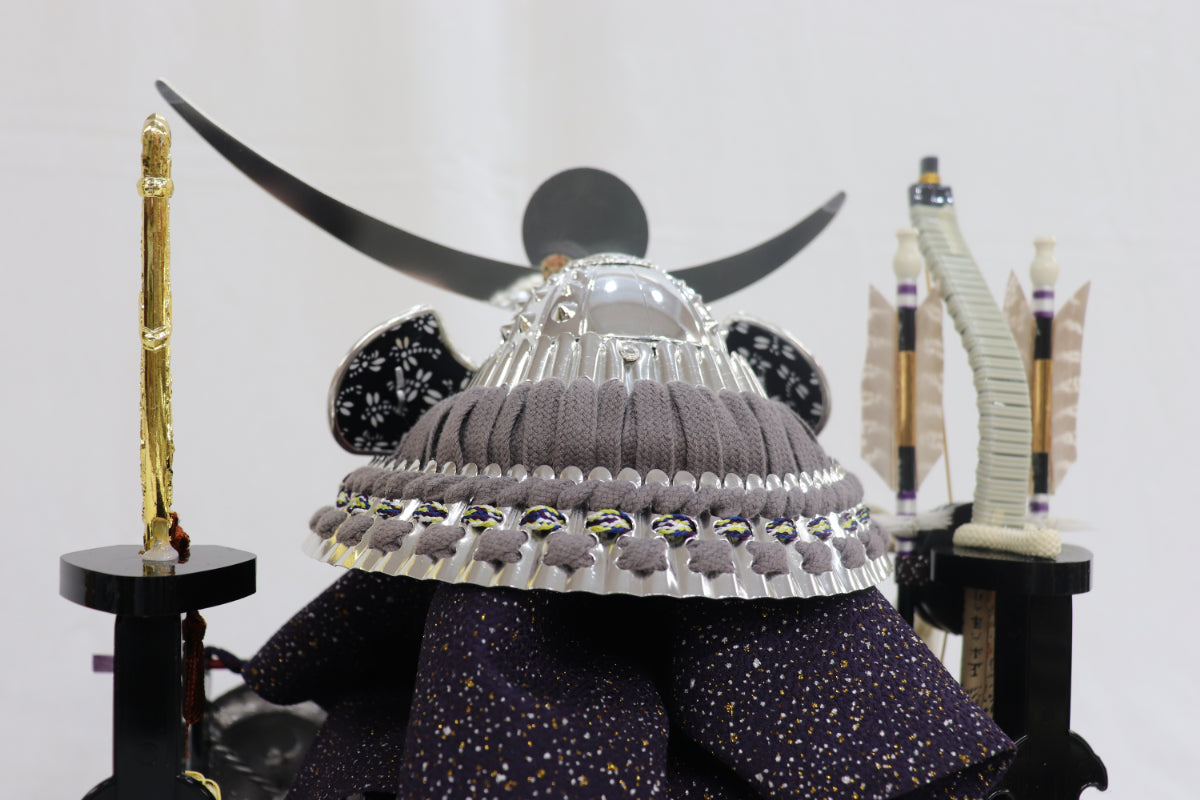 上杉謙信 兜平飾り五月人形ケースセット (38cm×30cm×42cm)【送料無料