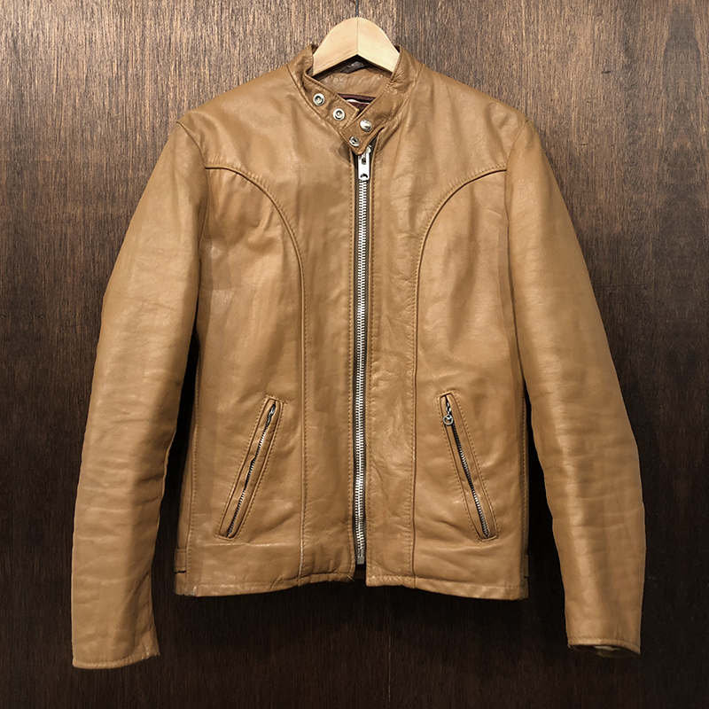 Schott Single Riders Jacket Camel 38（ショット シングル ライダース