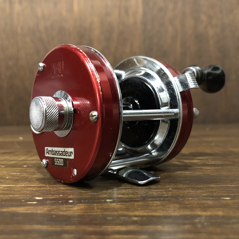 Abu Ambassadeur 5500 Cherry Red Bait Reel New High Speed 780600