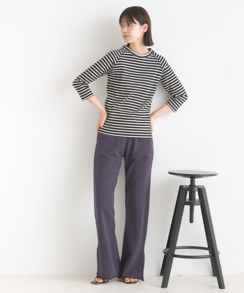 OMNES】裏毛スウェット 裾フレアスウェットパンツ【1520-2021】