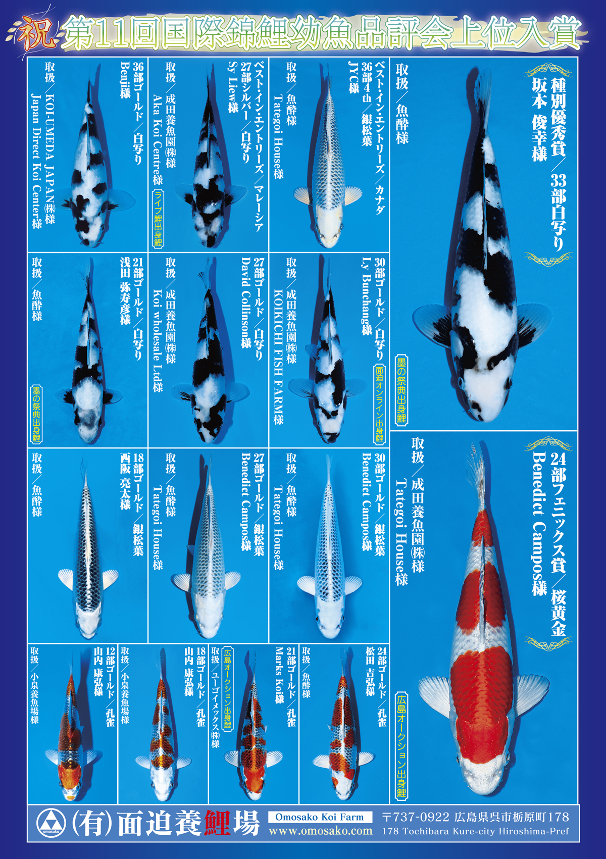 Awarded As Such | Omosako Koi Farm Co., Ltd.