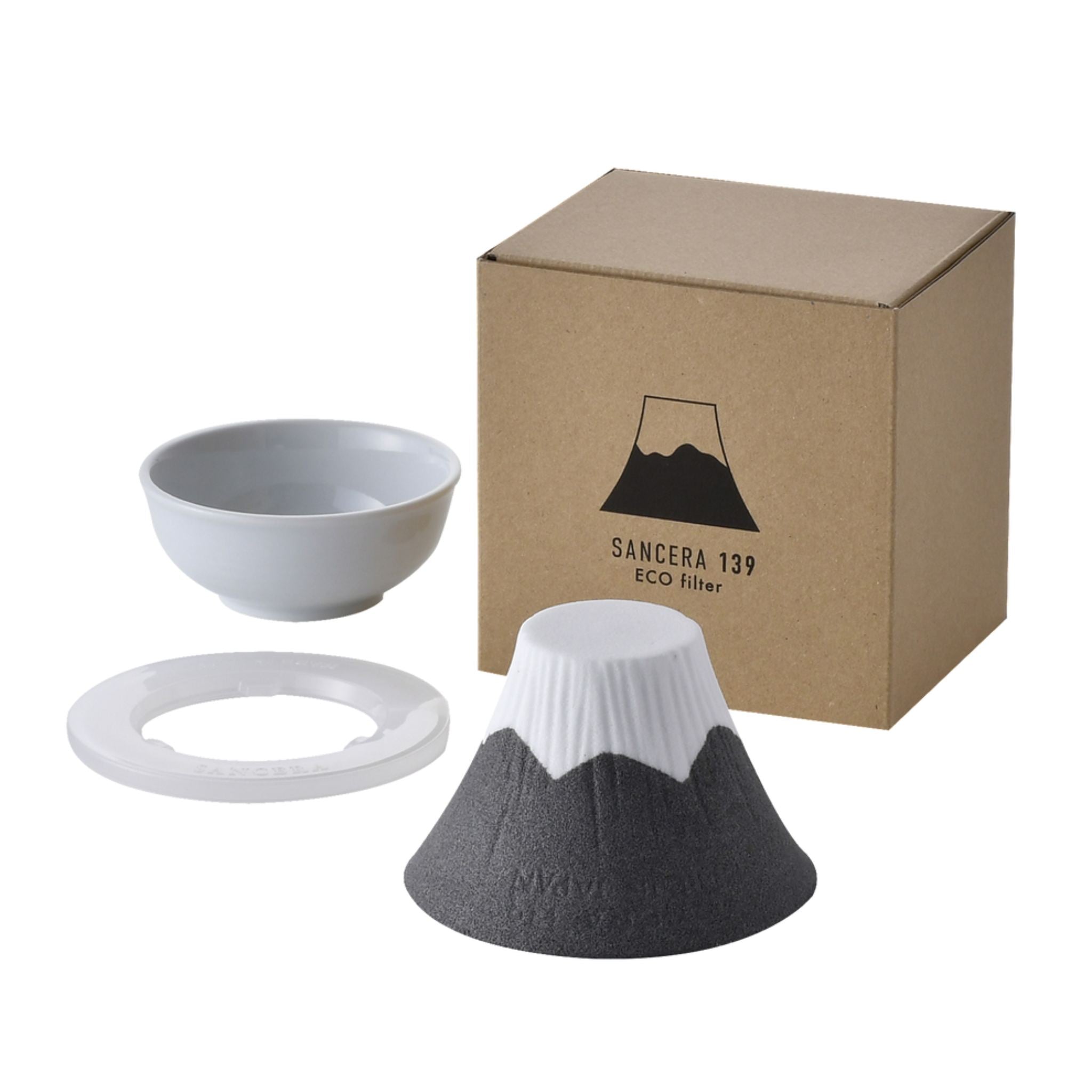 Hasami Ware Mt. Fuji Ceramic Coffee Filter Black – omakase