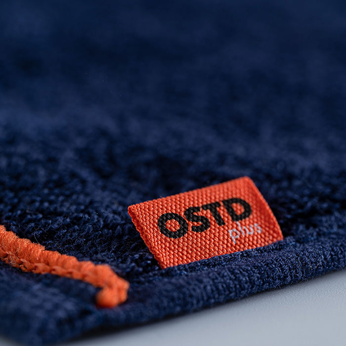 おしゃれなハンドタオル〈ネイビー〉3枚セット異なる肌触りのタオル