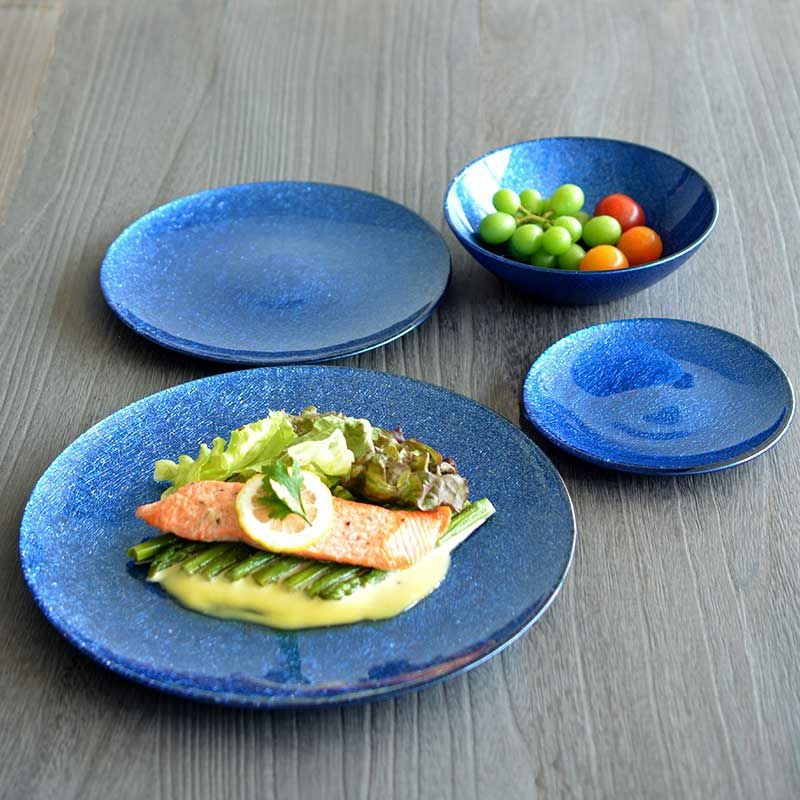 MIYABI サラダボウル ブルー｜和食器通販｜織部 Online Store【公式】