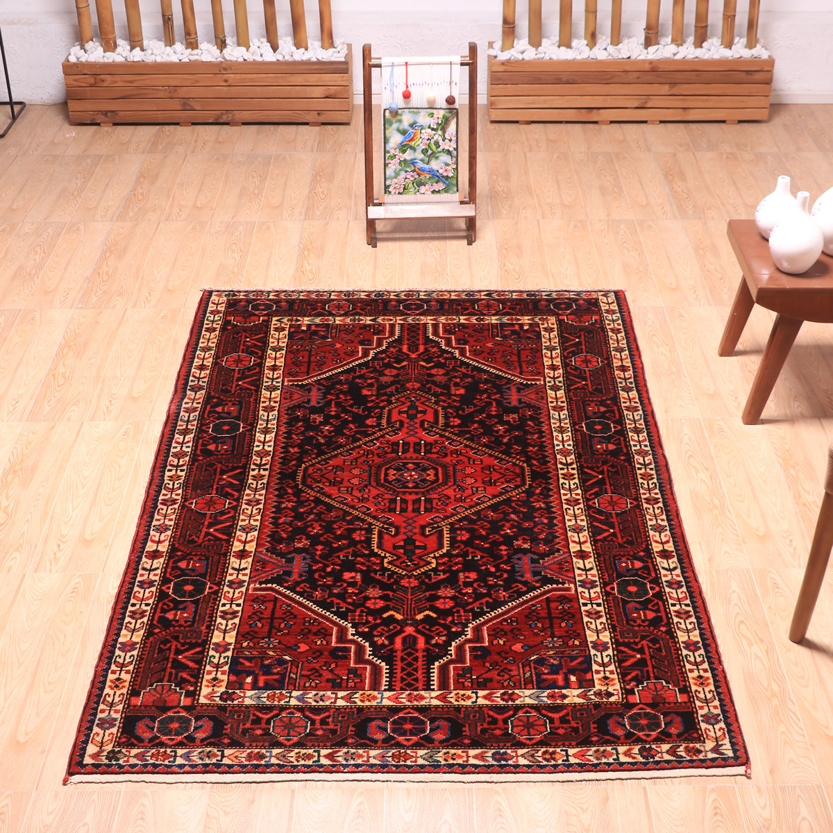 ペルシャ絨毯 (トゥイセルカーン) 186×119cm（FL-70158） – ギャッベ