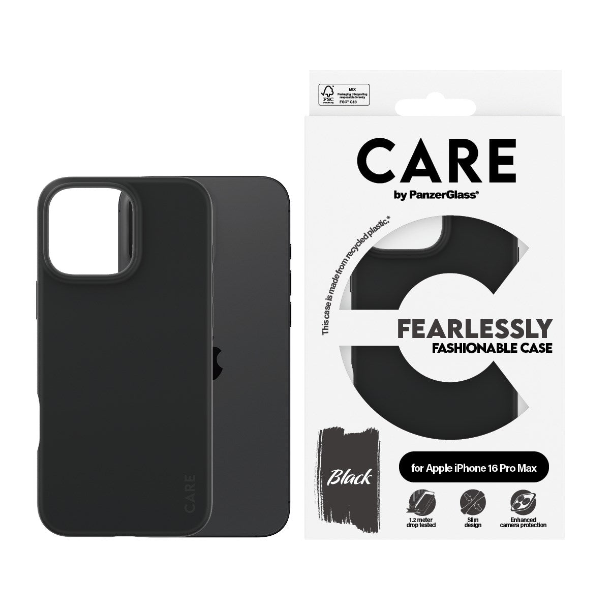 CARE™ by PanzerGlass® Case Black iPhone 16 Pro Max