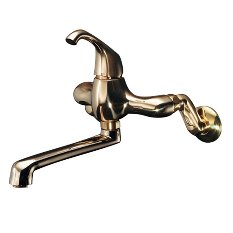 192-055 カクダイ（KAKUDAI） シングルレバー混合栓（クリアブラス