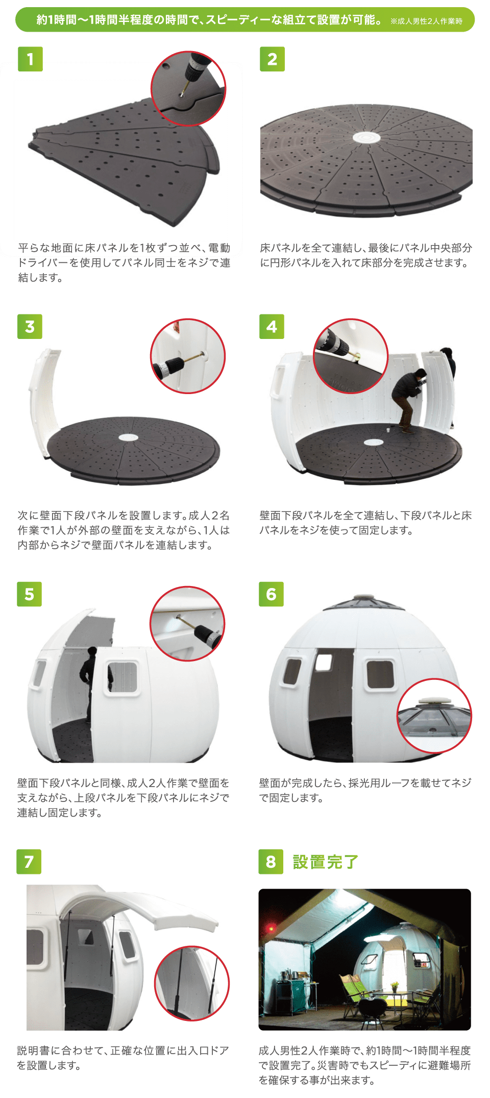 ホワイトハウスキャンパーパーツセンター / EZDOME HOUSE（イージー