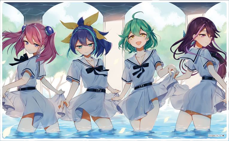 柚子シリーズ 白セーラー ミッドナイトブルー 柚子シリーズ