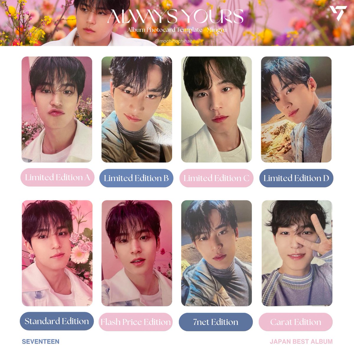 seventeen japan best album: always yours — mingyu photocard