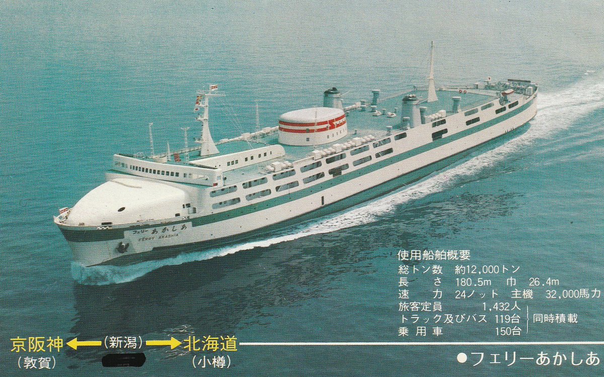 日本海の新幹線と呼ばれた、新日本海フェリー舞鶴～敦賀～小樽航路の