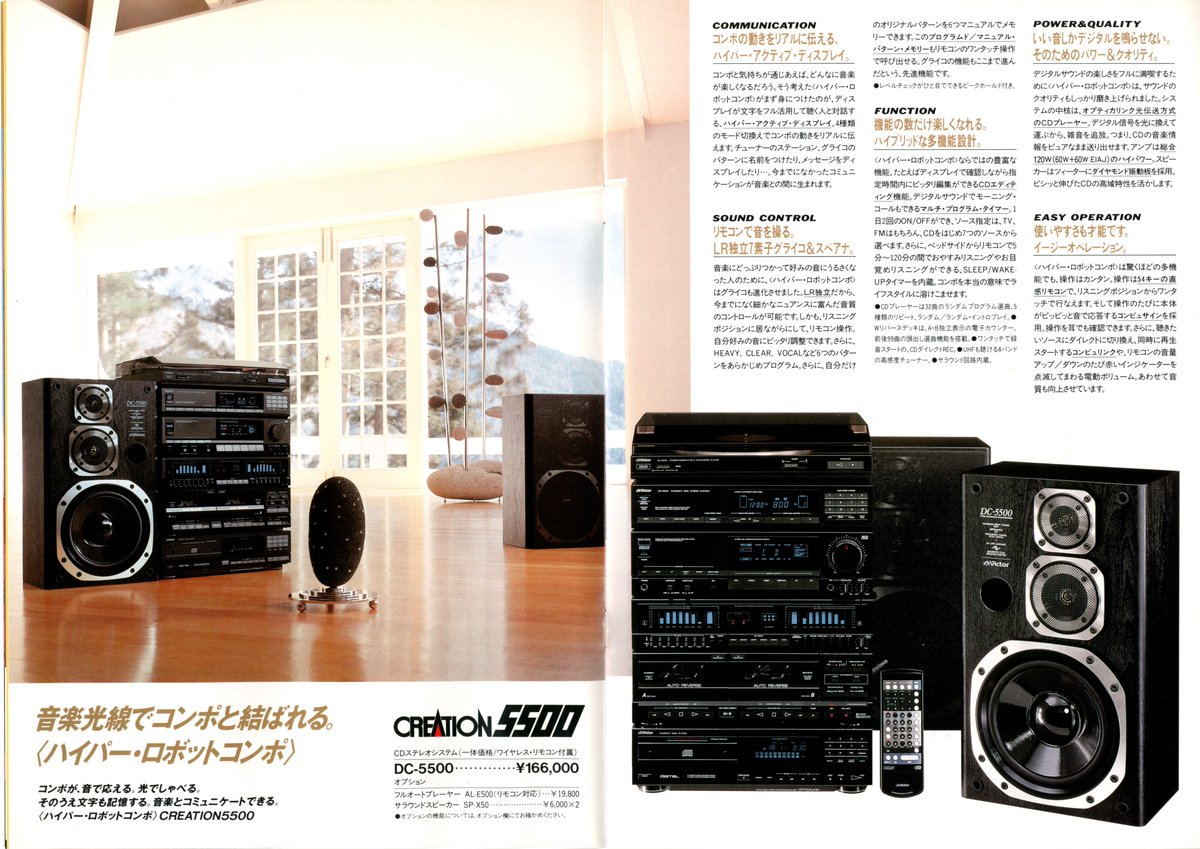 Victor CDマルチコンポーネント CREATION カタログ（1988.3）② DC