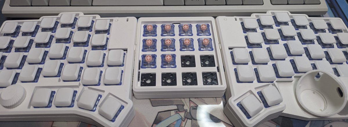 人生初の分割キーボードで自作キーボードのZaruBall完成! キースイッチ