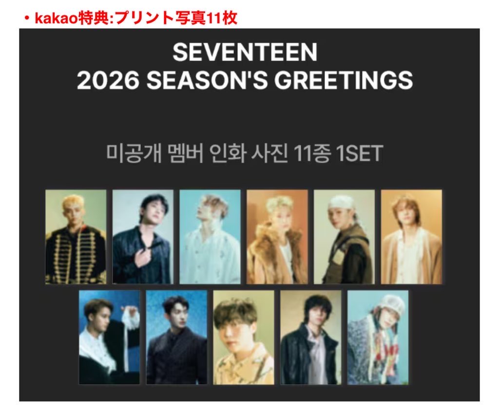 SEVENTEEN セブチ シーグリ トレカ 2026 SEASON'S GREETINGS 共同 譲
