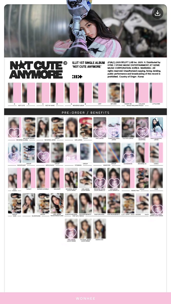 ILLIT NOT CUTE ANYMORE トレカ 交換 買取 譲) 画像1枚目（ユナ・モカ