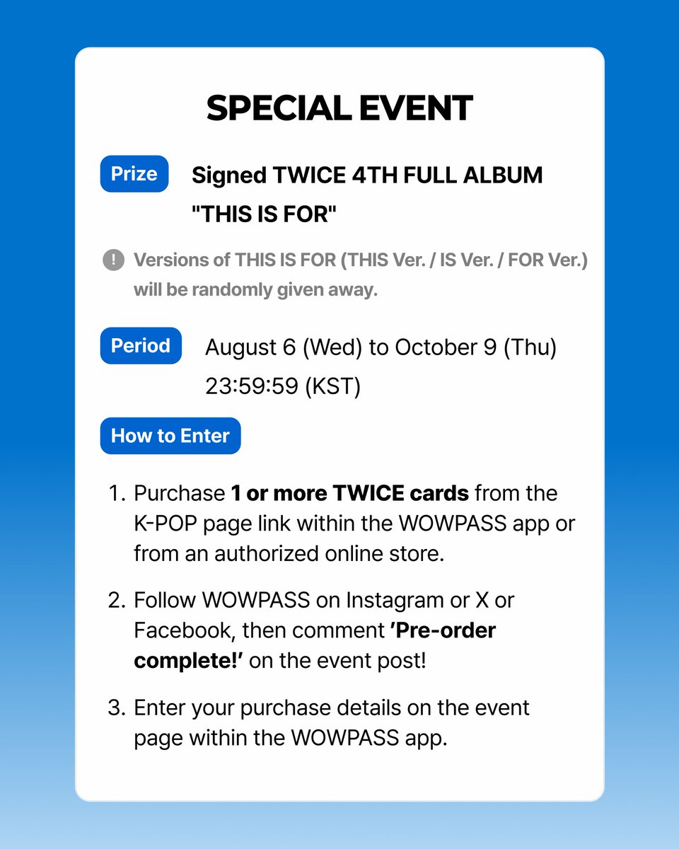 💙 IT'S HERE, ONCE! 💙 Pre-orders for the official TWICE WOWPASS K