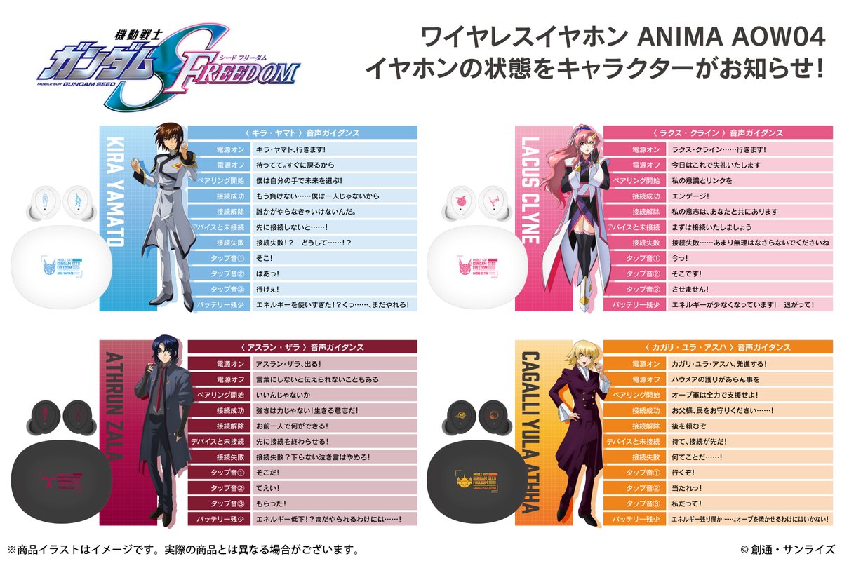 機動戦士ガンダムSEED FREEDOM』新規録り下ろしボイス搭載ワイヤレス