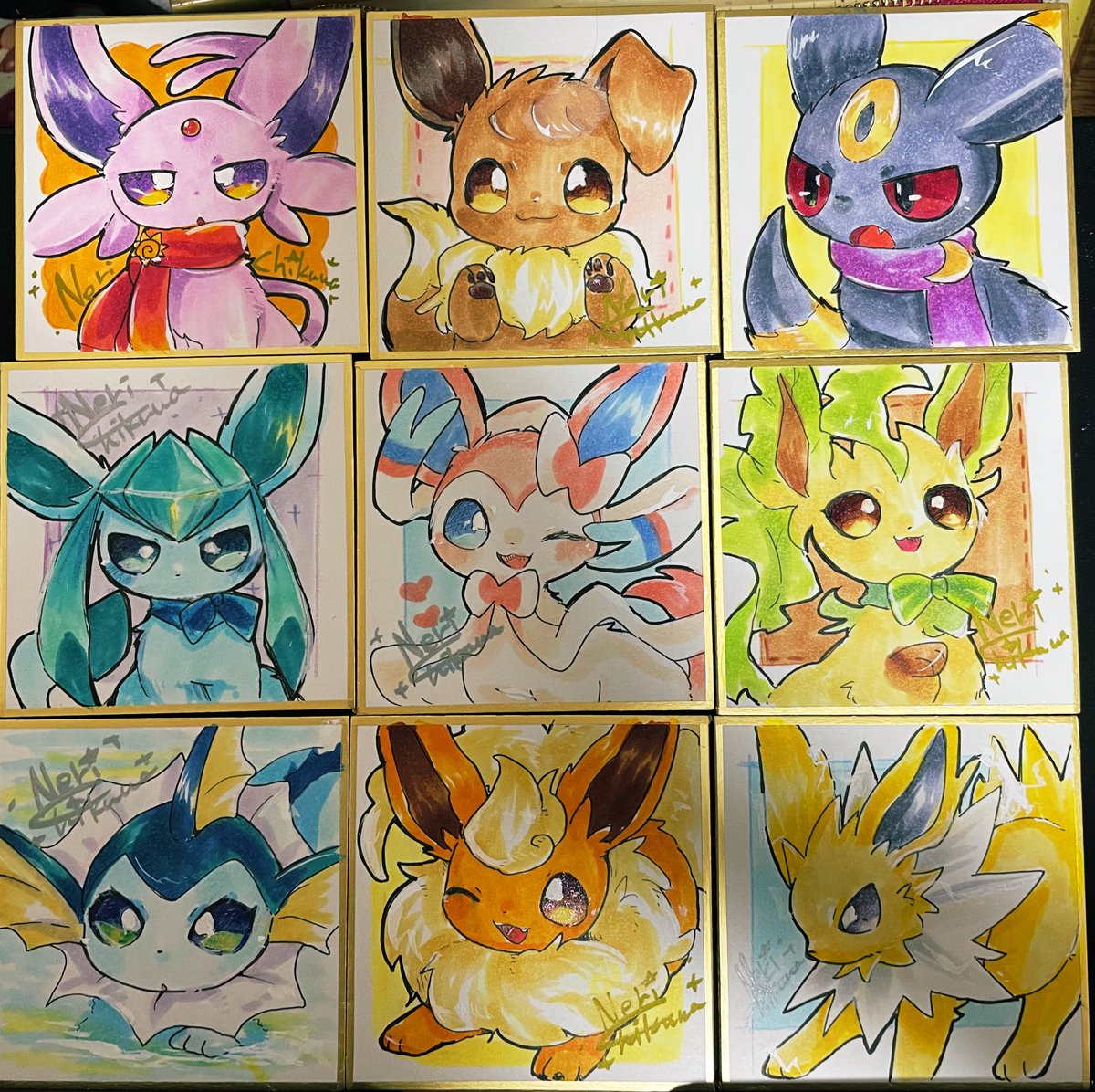 イーブイ ,エーフィ ,ブースター ,グレイシア ,サンダース ,リーフィア