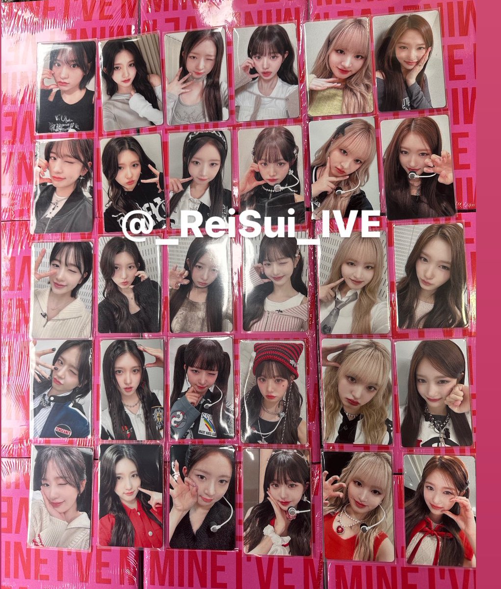 IVE 会場限定トレカ 一覧 上から 1/31、2/1、2/7、2/8、オフラインイベント