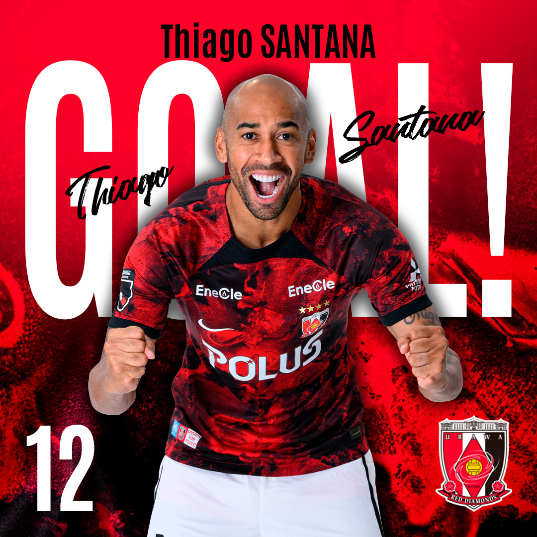 GOAL‼️ vs 新潟 1-0 得点者 4分 #チアゴサンタナ ⚽️スコア速報
