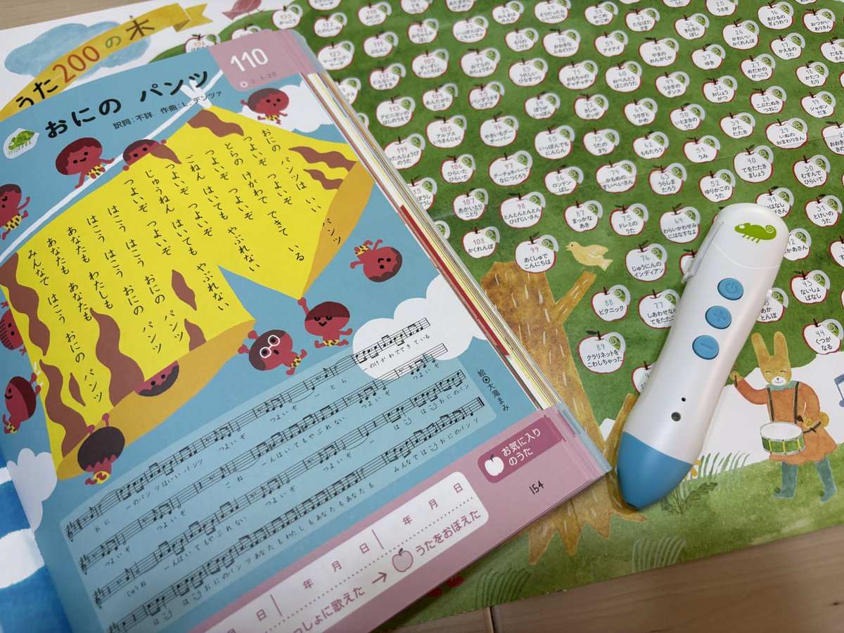 くもんのうた200 カメレオンリーダー化完了😄✨ B5のラミネート