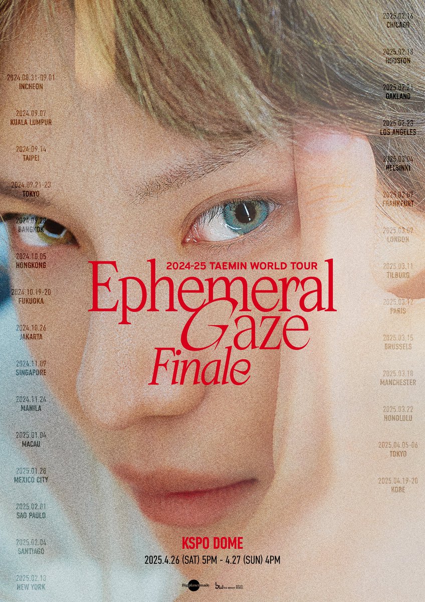 テミン] 📢 2024-25 TAEMIN WORLD TOUR [Ephemeral Gaze] Finale 開催