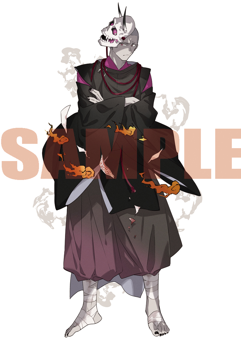 あおのなち先生描き下ろし、リンネ堂監修の『獄都事変』鬼面＆狩衣