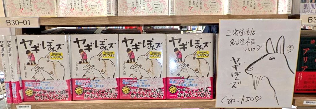 くるねこ大和 さん新刊 「#ヤギぼんズ」のサイン本が 入荷しました🐐ヽ