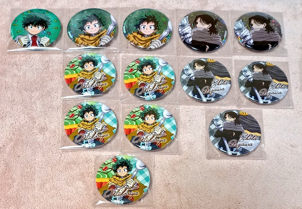 爆豪勝己 カップケーキ 缶バッジ ノーマル 8点 オープンスクール 爆豪