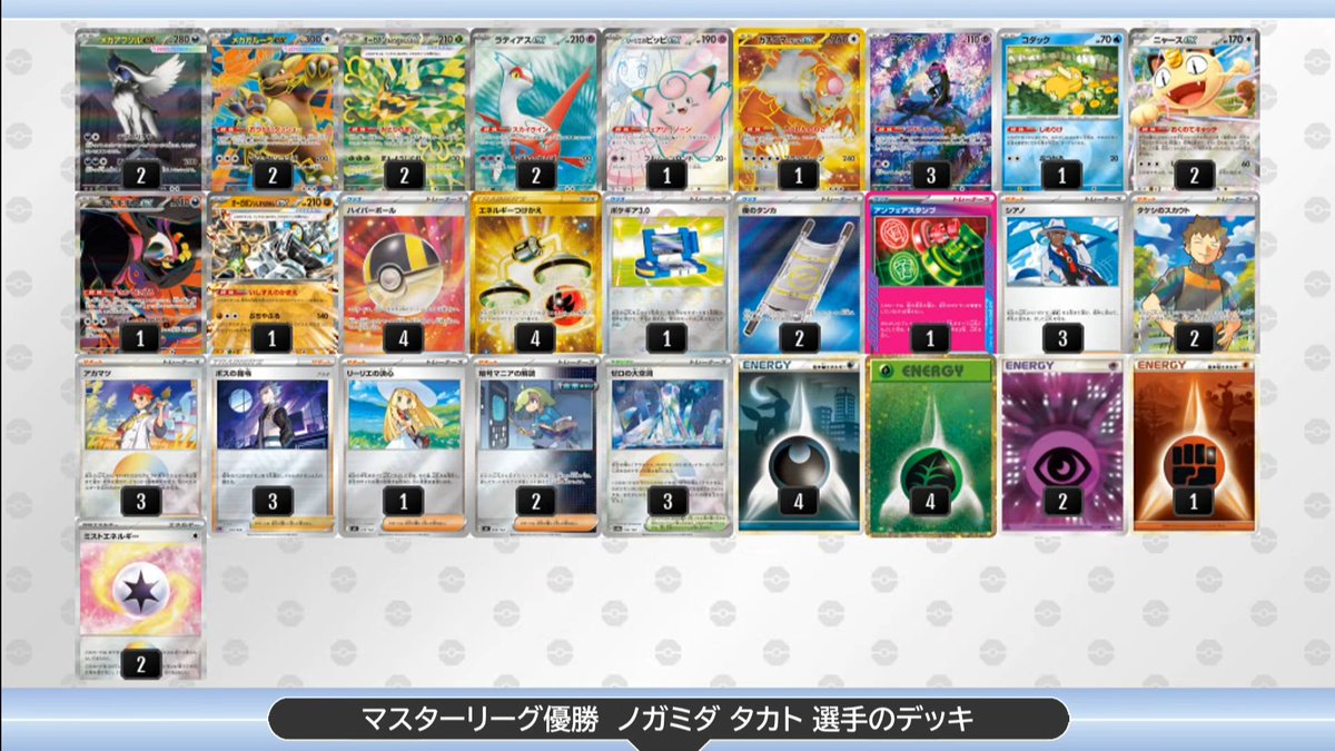 チャンピオンズリーグ2026 福岡 マスターリーグ 優勝/準優勝デッキ