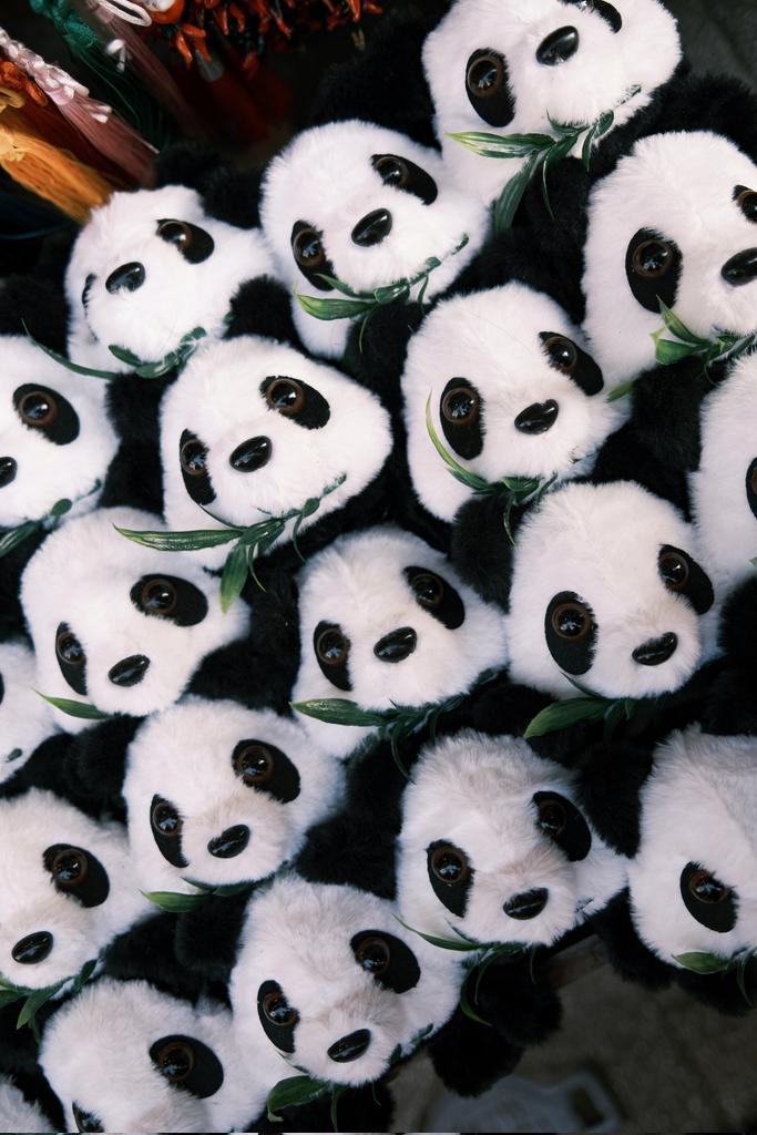 中華街にいたパンダ🐼 皆んなこっち見てて癒されるというより緊張する