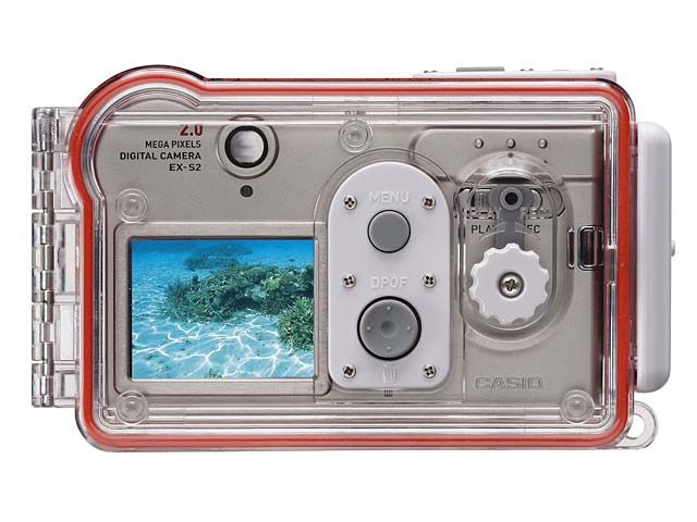 カシオ、防水ケース付きのEXILIM EX-S2