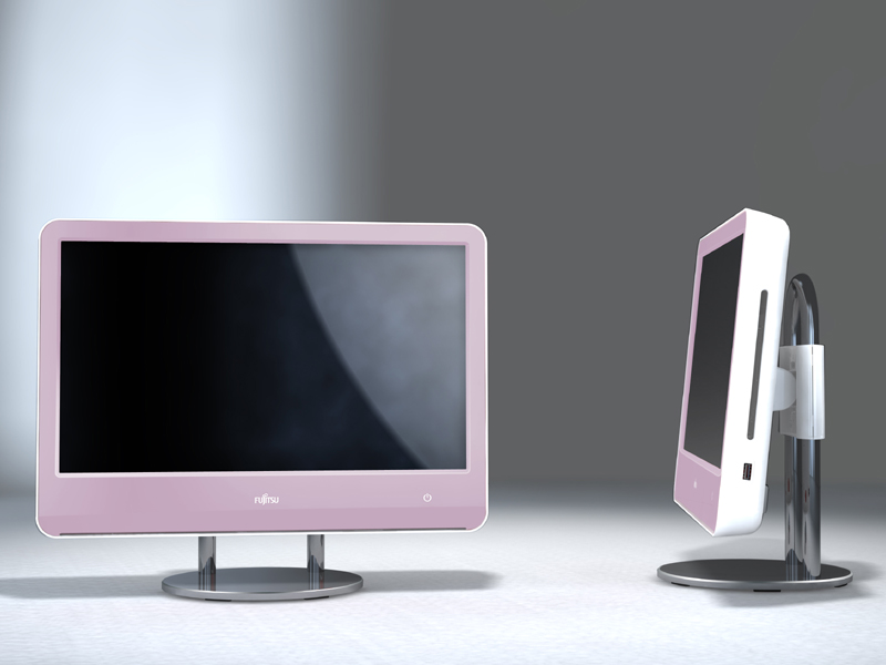 富士通、ボードPC風の液晶一体型PC