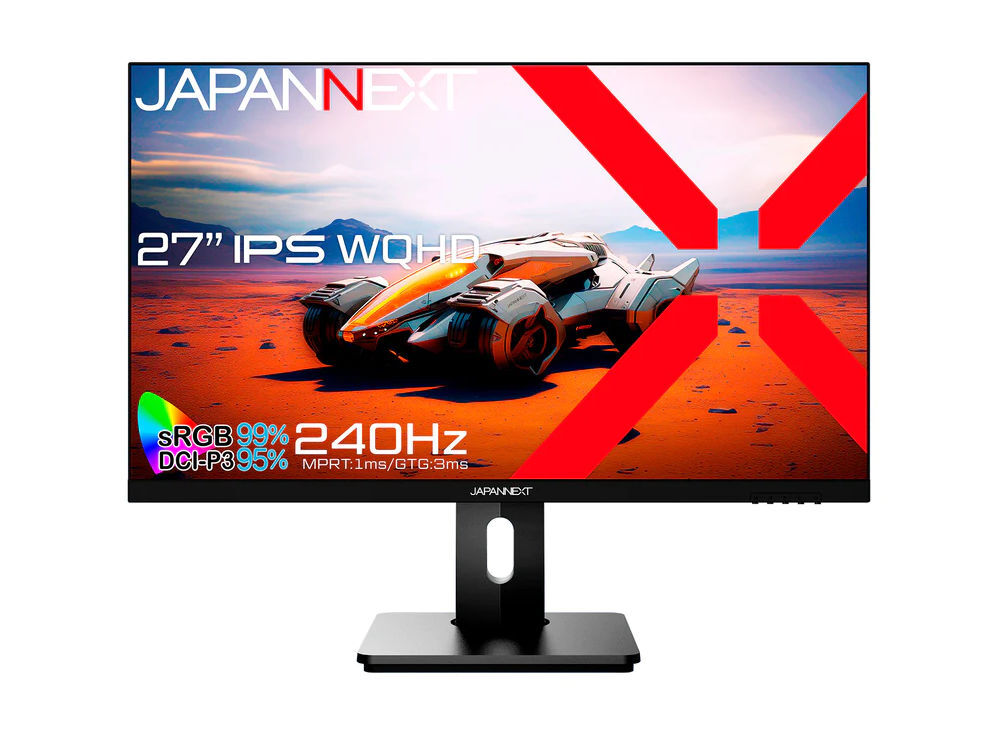 JAPANNEXT、240Hz/WQHD表示対応の27型ゲーミングモニター - PC Watch