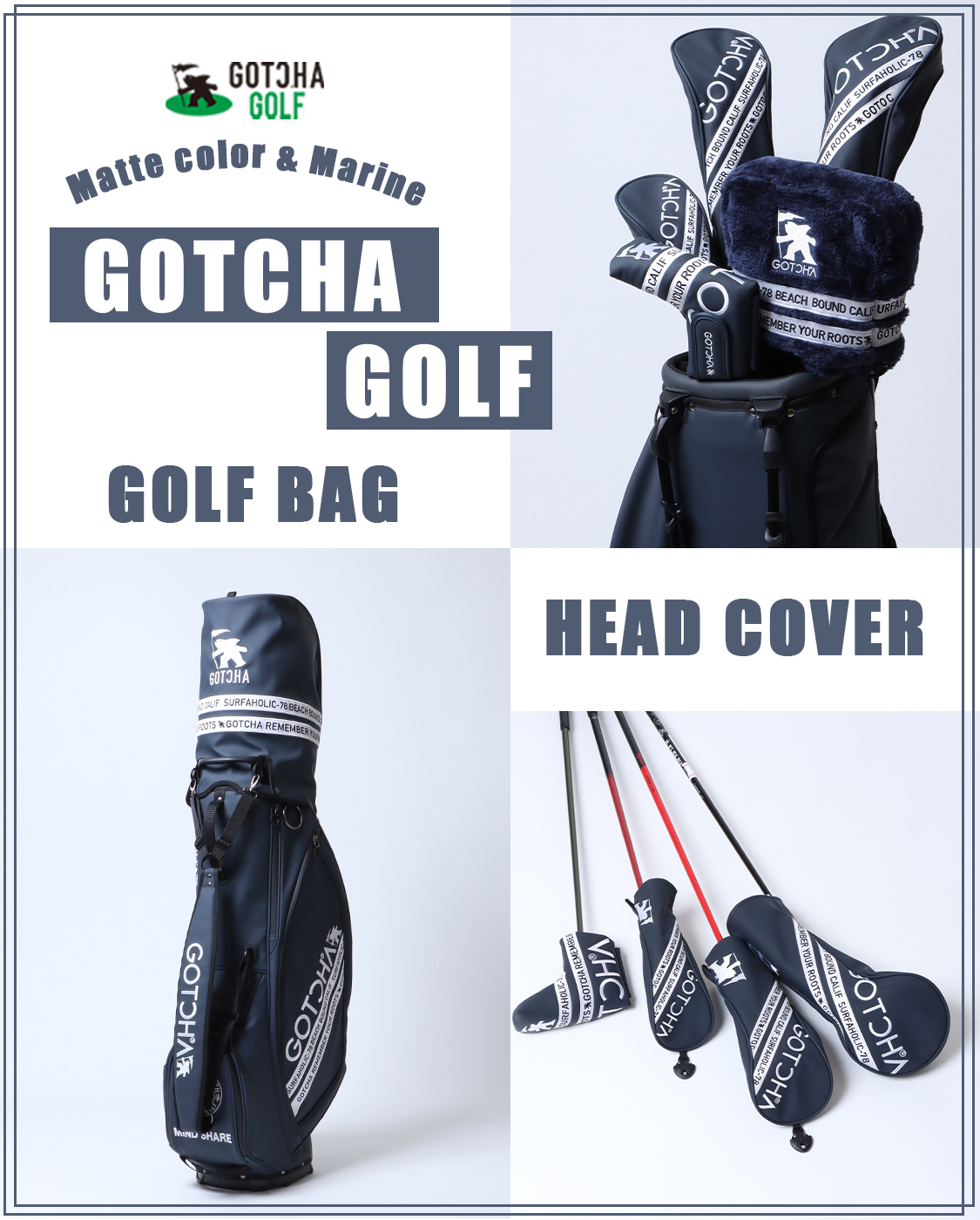 GOTCHA GOLF GOLF BAG & HEAD COVER | PEET ONLINE STORE