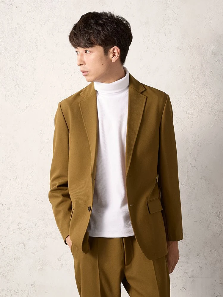 ブラック TOKYO RUN カラーストレッチ セットアップジャケット