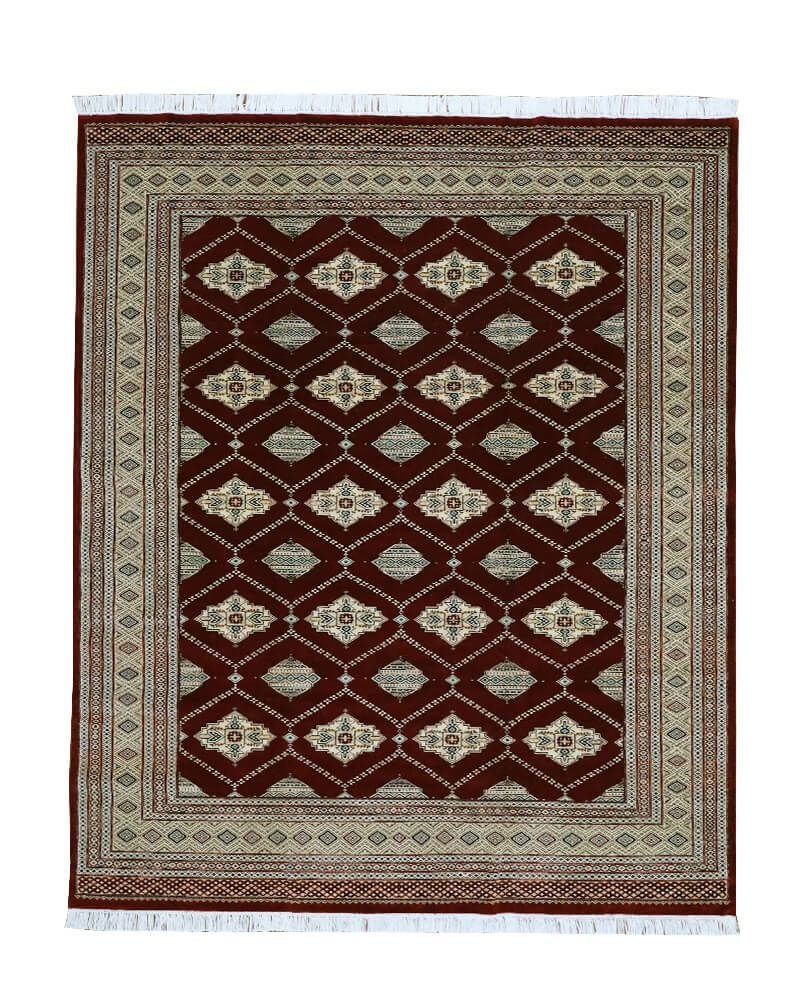 パキスタン絨毯 手織りスーパーファインクラス毛100％ 204×242cm商品