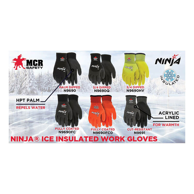 MCR Safety Ninja Ice Hi-Vis Gloves N9690HV (12 pairs) – PK Safety