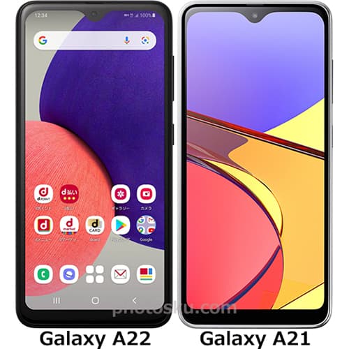 Galaxy A22」と「Galaxy A21」の違い - フォトスク