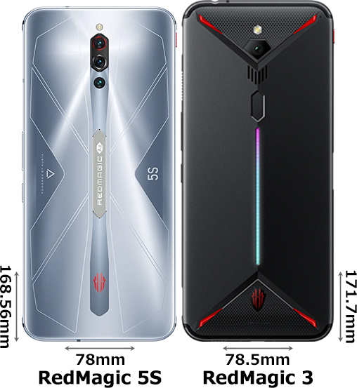 Red Magic 5S」と「Red Magic 3」の違い - フォトスク