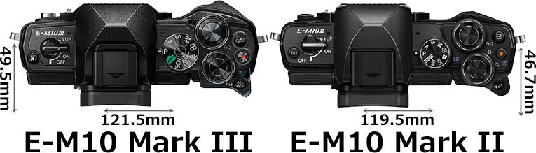 E-M10 Mark III」と「E-M10 Mark II」の違い - フォトスク