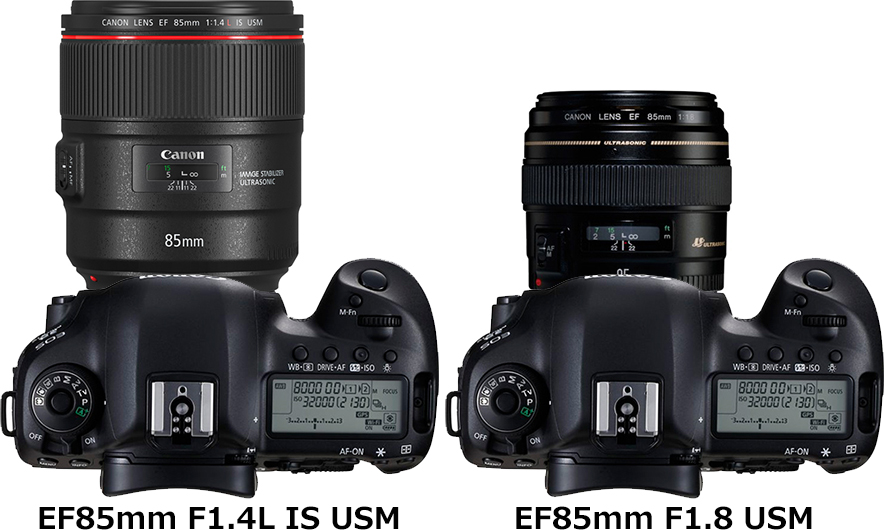EF85mm F1.4L IS USM」と「EF85mm F1.8 USM」の違い - フォトスク