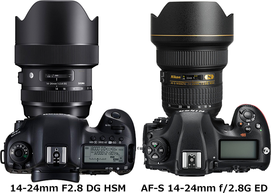 シグマ「14-24mm F2.8 DG HSM」とニコン「AF-S 14-24mm f2.8G ED」の