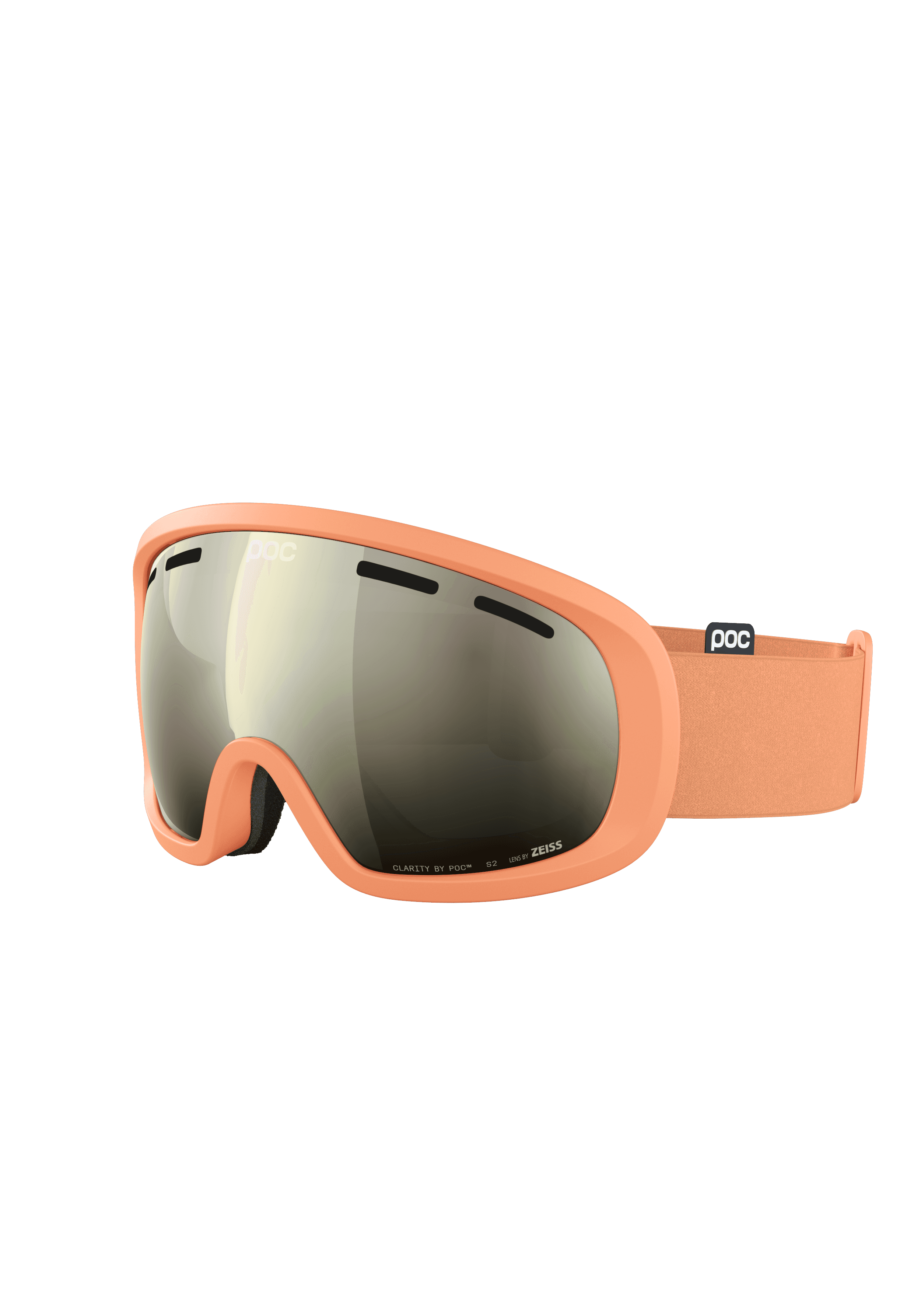 Fovea Mid Wide Fit Ski Goggles に Zink Orange | Ski Eyewear | POC (JP)